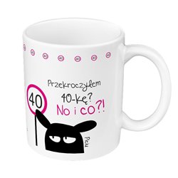 Kubek 330 ml kolorowy "40 lat minęło" - idealny prezent na urodziny. 2