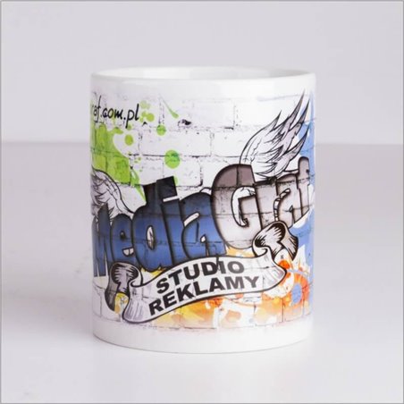 Kubek 330 ml biały ze zdjęciem, grafiką lub tekstem Klienta.