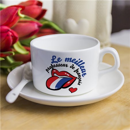 Filiżanka na dzień nauczyciela dla pani z francuskiego.