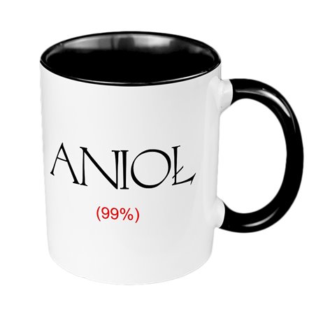 Kubek 330 ml kolorowy "Anioł 99 %".