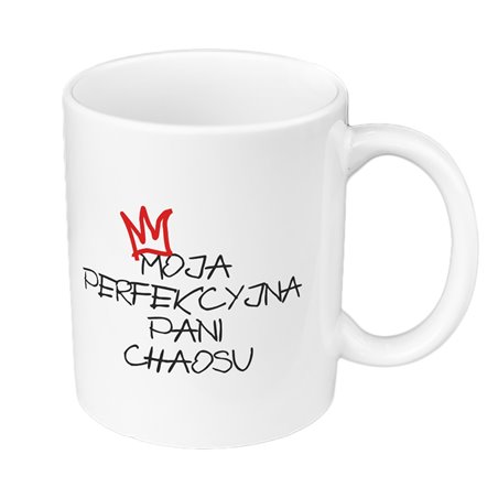 Kubek 330 ml kolorowy "Moja perfekcyjna Pani chaosu".