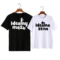 💑👕 Zestaw koszulek dla pary – „Idealna Żona” + „Idealny... 2