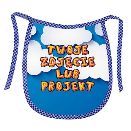 Śliniak z nadrukiem zdjęcia, grafiki, tekstu Klienta- niebieski.