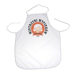 Fartuch (fartuszek) z nadrukiem na dzień babci "Babcia mistrzyni wypieków". 2