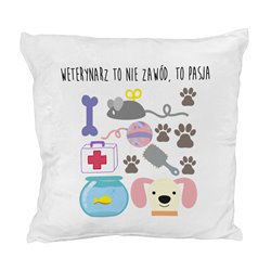 Pluszowa poduszka dla weterynarza.