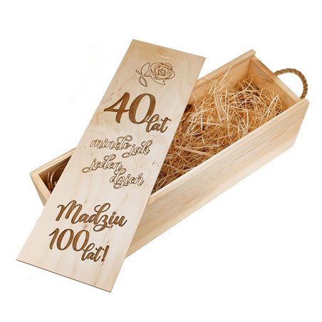 Skrzynka z grawerem duża - idealna na szampana.