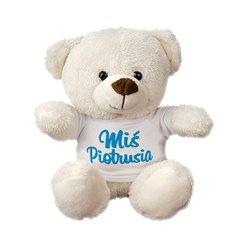 Maskotka miś biały, super mięciutki z imieniem dziecka - 18 cm - idealny pomysł na prezent. 2