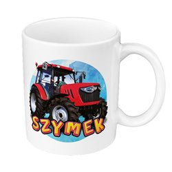 Kubek 330 ml kolorowy "Traktory"-wybierz wzór- z imieniem. 2