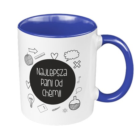 "Najlepsza Pani od Chemii" - kubek 330 ml kolorowy- prezent z okazji Dnia Nauczyciela.