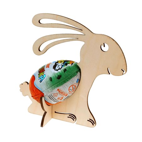 Zając, podstawka na jajko niespodziankę- upominek dla najmłodszych z okazji zbliżających się Świąt Wielkanocnych.