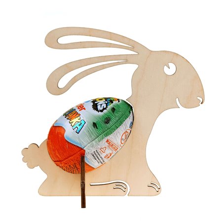 Zając, podstawka na jajko niespodziankę- upominek dla najmłodszych z okazji zbliżających się Świąt Wielkanocnych.