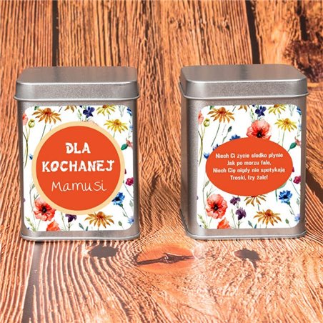Personalizowana puszka na herbatę "Dla kochanej Mamusi".