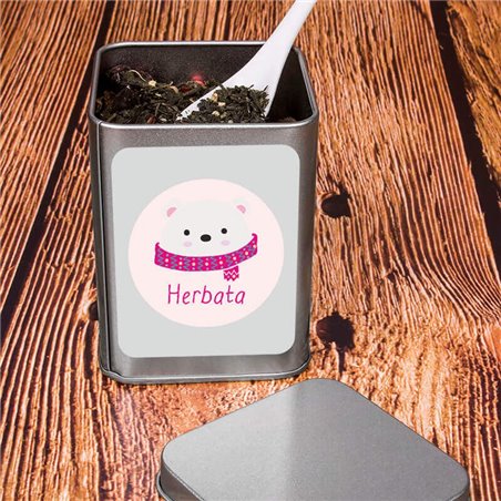 Puszka na herbatę z misiem.