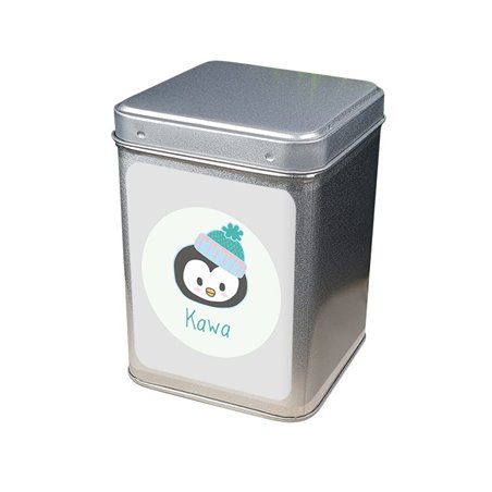 Puszka na kawę z pingwinkiem.