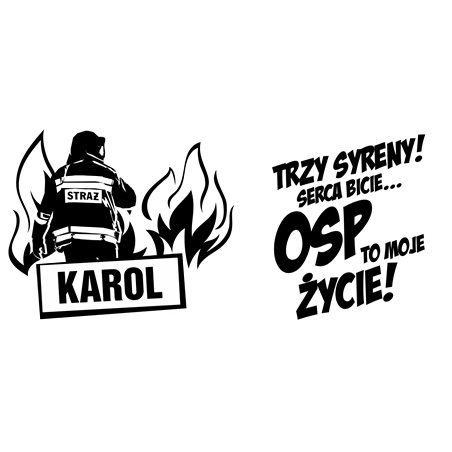 Matowy neonowy kubek  "OSP to moje życie".