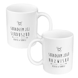 Zestaw Kubków 330 ml kolorowy dla nowożeńców. 2