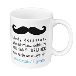 Kubek 330 ml kolorowy "Dziadek zawsze miał rację". 2