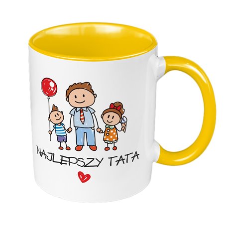 Kubek 330 ml kolorowy "Najlepszy tata" - idealny pomysł na prezent dla taty.