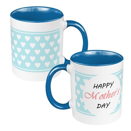 Kubek 330 ml kolorowy z nadrukiem "Happy Mother's day" - dla mamy idealny na prezent na dzień Matki.