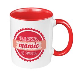 "Najlepszej Mamie na świecie " - kubek 330 ml kolorowy dla mamy.