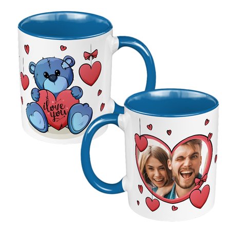 "Misiek" - kubek 330 ml kolorowy ze zdjęciem zakochanych.