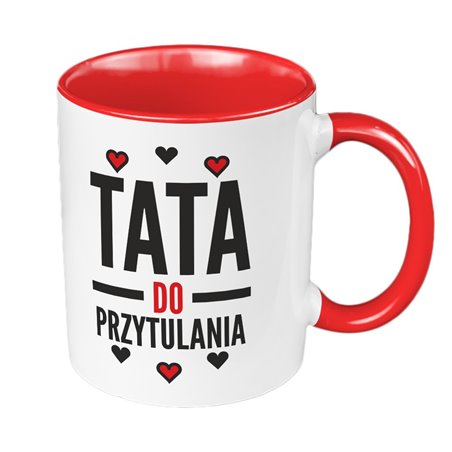 Kubek 330 ml kolorowy "Tata do przytulania".