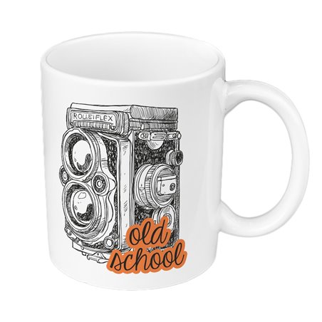 Kubek 330 ml kolorowy "Aparat" - dla miłośnika fotografii - old school.