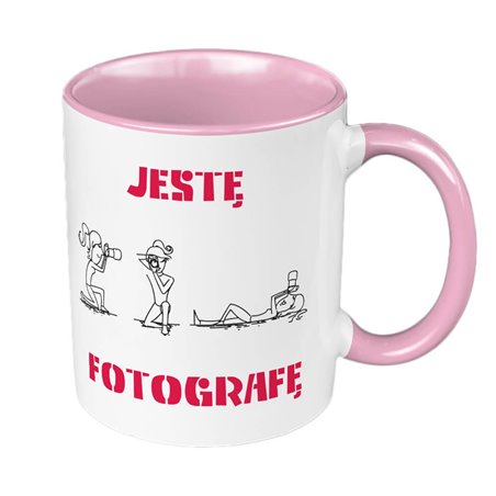 Kubek 330 ml kolorowy "Jestę fotografę- dziewczyna".