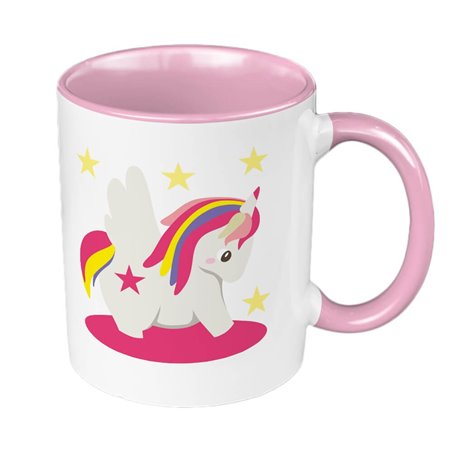Kubek 330 ml kolorowy z nadrukiem  "Kucyk pony"