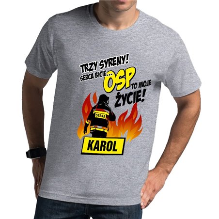 Koszulka z grafiką dla strażaka- unisex.