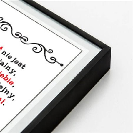 Plakat w ramie lub bez ramy - "Nikt nie jest tak genialny, jak ocenia siebie, ani tak beznadziejny, jak oceniają go inni.