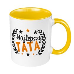 Kubek 330 ml kolorowy "Najlepszy Tata"- super prezent z okazji Dnia Ojca.