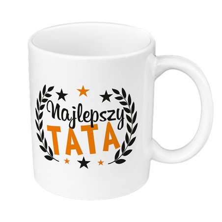 Kubek 330 ml kolorowy "Najlepszy Tata"- super prezent z okazji Dnia Ojca.