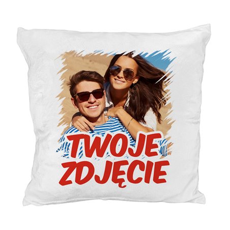 Pluszowa poduszka z Twoim zdjęciem, grafiką lub tekstem.