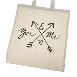 Torba ekologiczna bawełniana z długimi uszami z tekstem "You & Me" 2