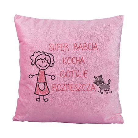 Brokatowa poduszka dla Babci- prezent z okazji Dnia Babci.
