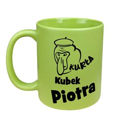 Matowy kolorowy kubek dla Typowego Janusza - fajny prezent na urodziny- zmień imię.