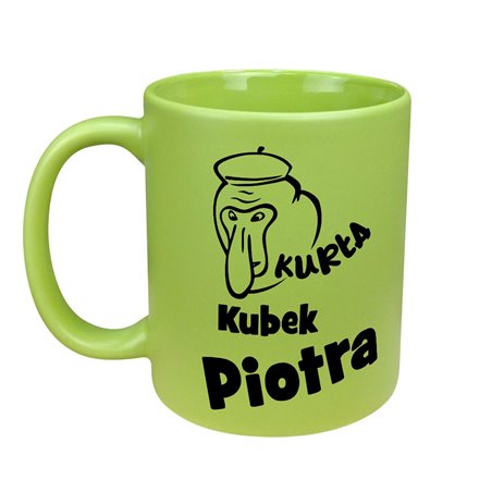 Matowy kolorowy kubek dla Typowego Janusza - fajny prezent na urodziny- zmień imię.