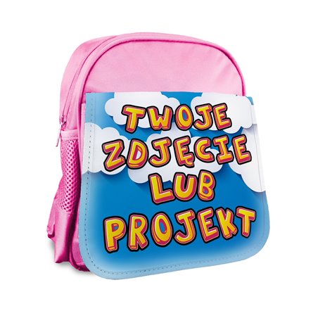 Plecak z Twoim nadrukiem zdjęcia, grafiki lub tekstu- różowy.