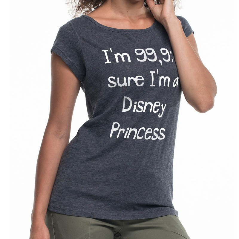 Koszulka (nietoperz) damska "I'm 99,9% sure I'm a Disney Princess".
