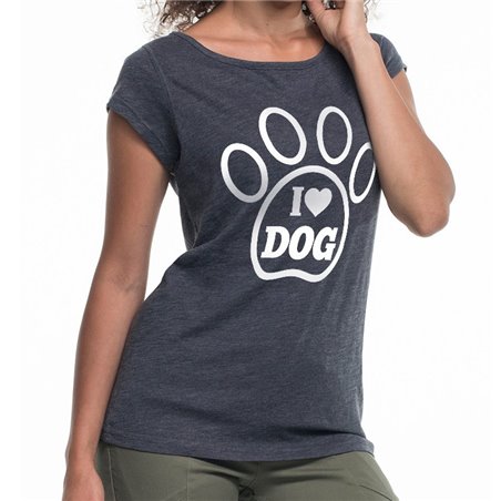 "I love dog" - koszulka (nietoperz) damska.