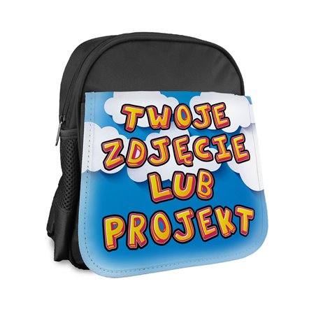 Plecak z Twoim nadrukiem zdjęcia, grafiki lub tekstu- czarny.