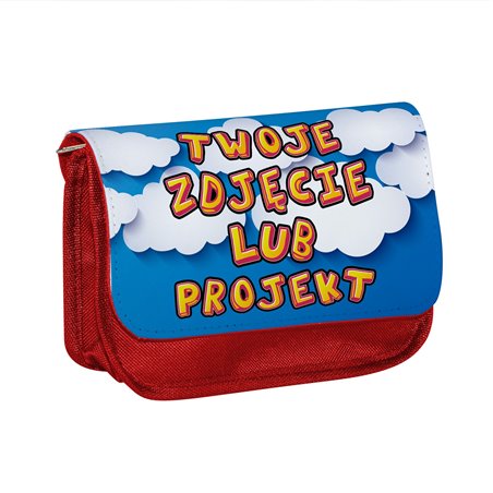 Piórnik z własnym nadrukiem (zdjęciem, fotopiórnik)- czerwony.