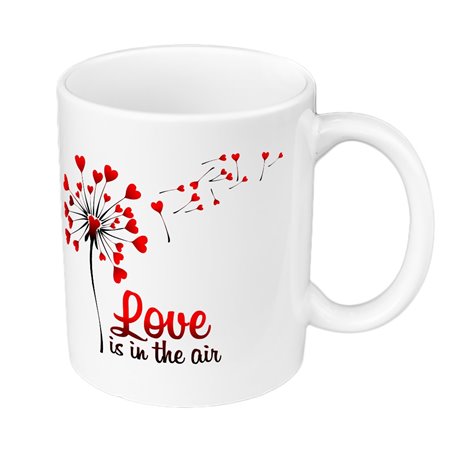 Love is in the air - kubek 330 ml kolorowy na Walentynki.