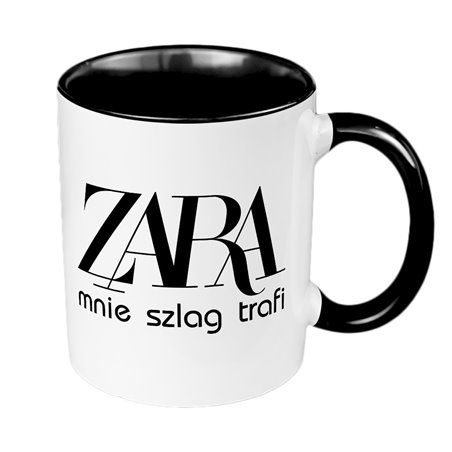 Kubek 330 ml kolorowy z napisem "Zara mnie szlag trafi".