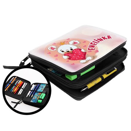 Duży piórnik dla pierwszoklasisty - Miś - zmień imię.