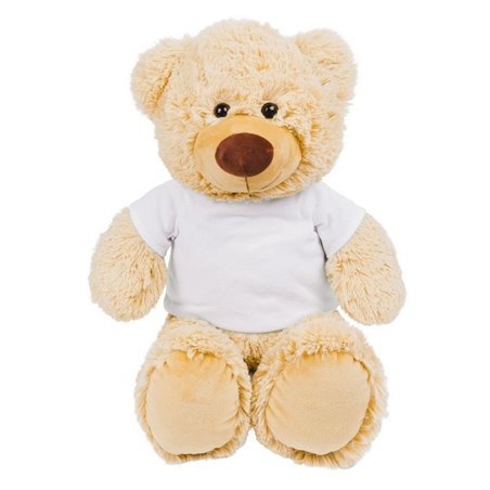 Maskotka Miś duży na dzień mamy z napisem "Kiedy Bóg przydzielał mamy, mi trafiła się ta najlepsza" - ok. 55-60cm.