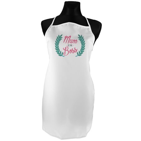"Mum is the boss"- idealny prezent na dzień mamy - fartuszek (fartuch) kuchenny.
