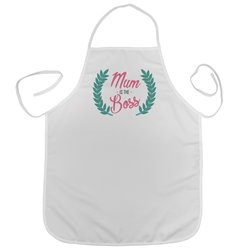 "Mum is the boss"- idealny prezent na dzień mamy - fartuszek (fartuch) kuchenny. 2