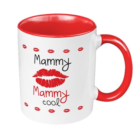 Kubek 330 ml kolorowy z napisem "Mammy cool" - super prezent na dzień matki.